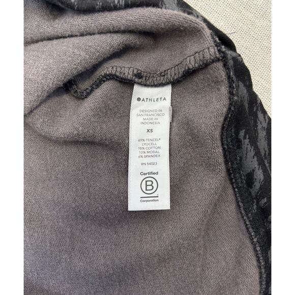 Athleta Womens XS Studio to street Black Lynx pullover yoga pilates - Picture 8 of 8